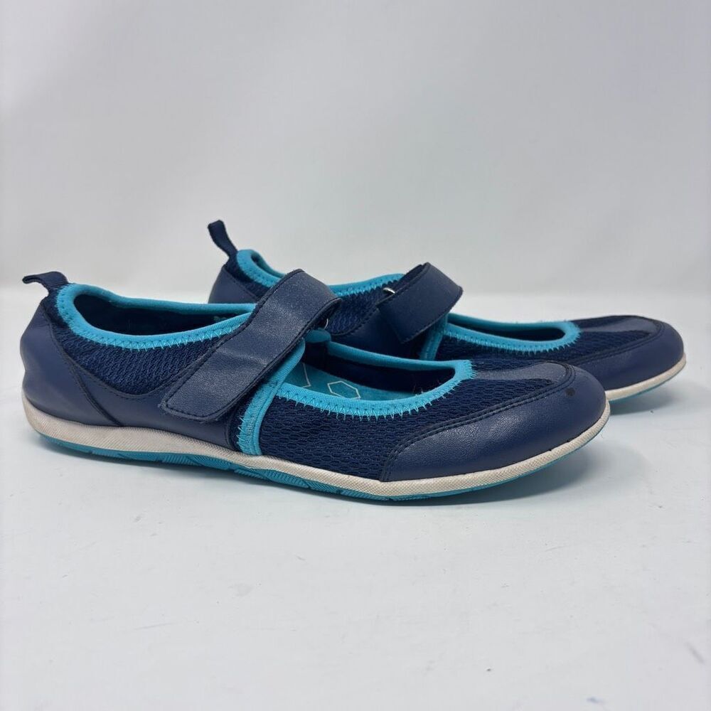 Vionic Navy Blue Orthaheel Technology Ailie Hook & Loop Mary Jane Sneakers 7.5